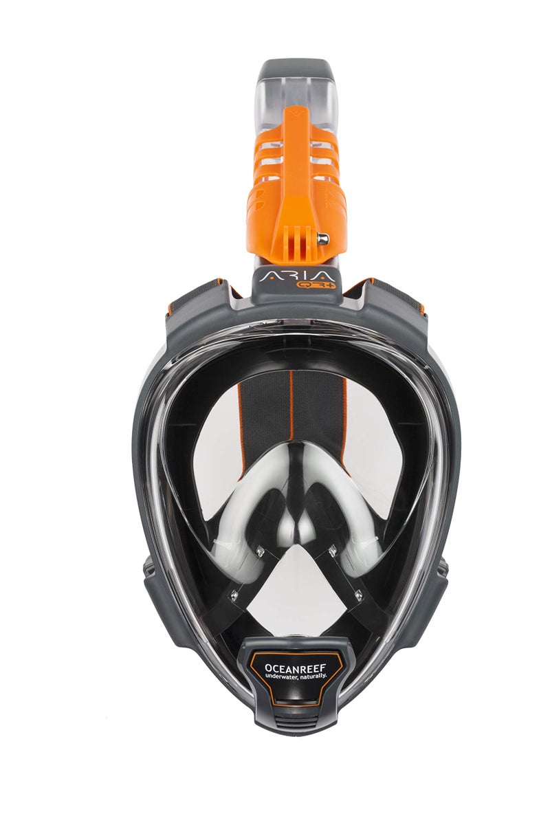 OCEANREEF OCEAN REEF - Aria QR + Quick Release Snorkeling Mask - Full Face Snorkeling Mask - 180 Degree Underwater Vision - 5 Colors and 3 Sizes - Black Color - Size S/M - Image 2